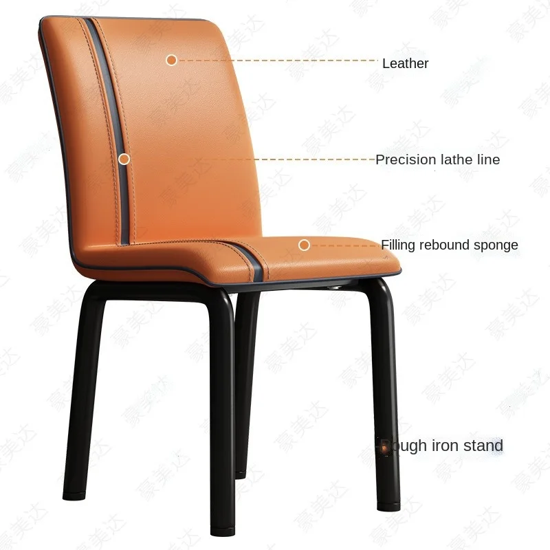 Подвижни трапезни столове за тераса, дизайнерски офис столове за суета, сватбени столове, японската Модерна кожена мебел Sillas De Comedor Изображение 5