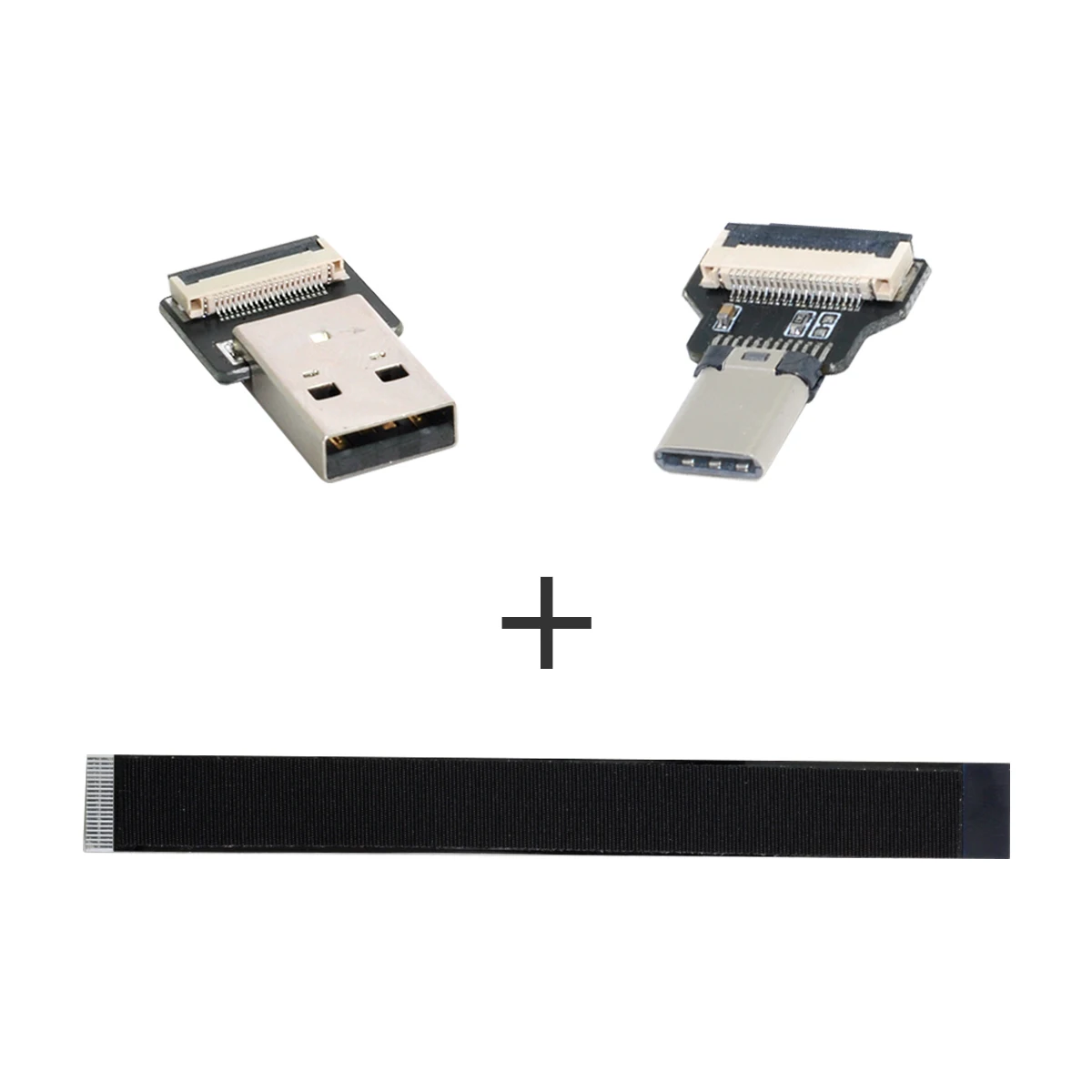 Кабел USB 2.0 Type-A за свързване към USB-C Type-C за пренос на данни плосък тънък гъвкав кабел за FPV, та и телефони Изображение 1