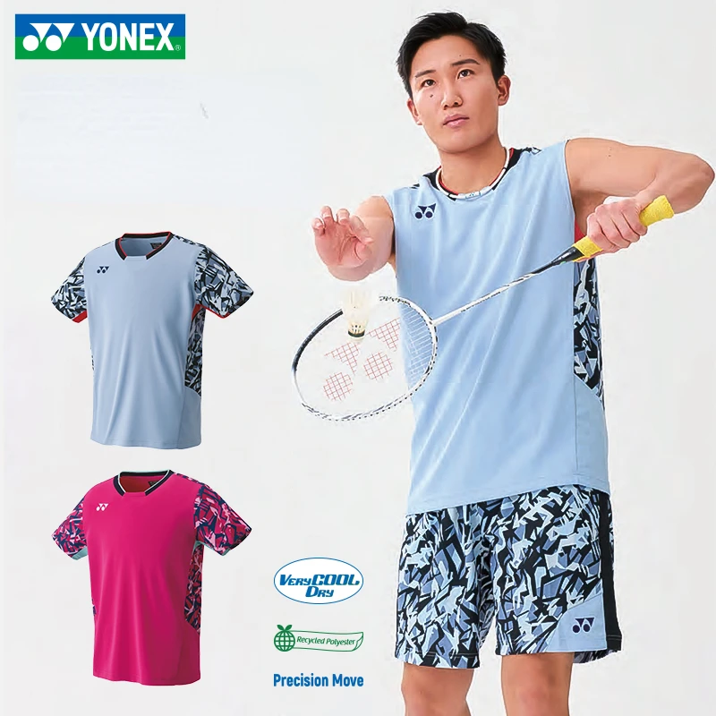 Спортна тениска Yonex tennis clothing бързосъхнеща Майк за бадминтон с къс ръкав за мъже, жени лято 115013 Изображение 1