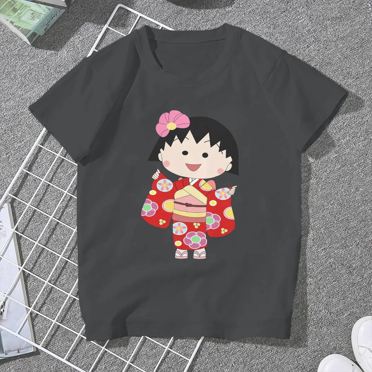 С женствени ризи-кимоно Chibi Маруко Чан, тениска сладък момиче, кавайные реколта дамски блузи Изображение 1