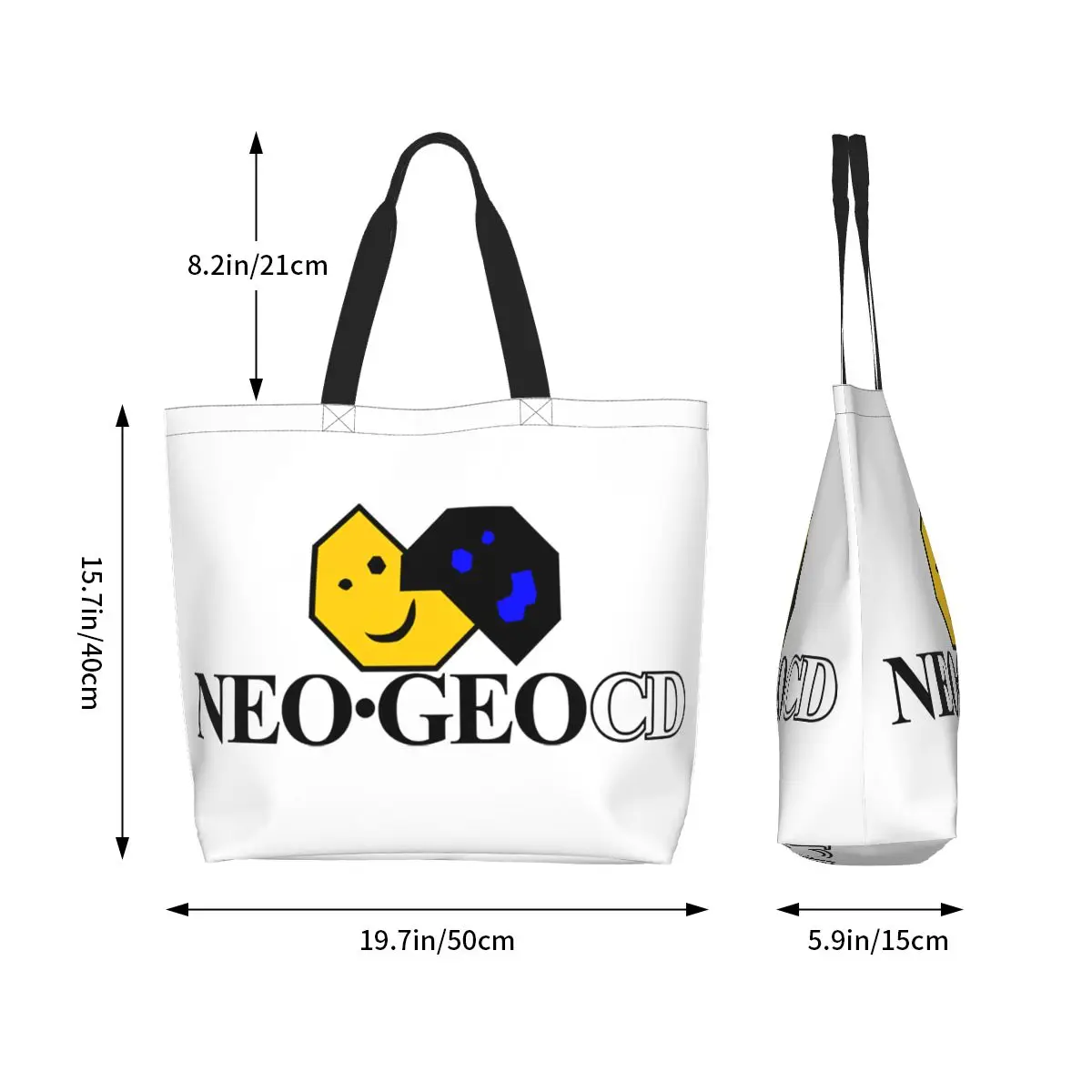 Симпатична чанта за пазаруване с логото на Neo Geo, множество аркадна игра Neogeo, продуктова холщовая пазарска чанта през рамо Изображение 4