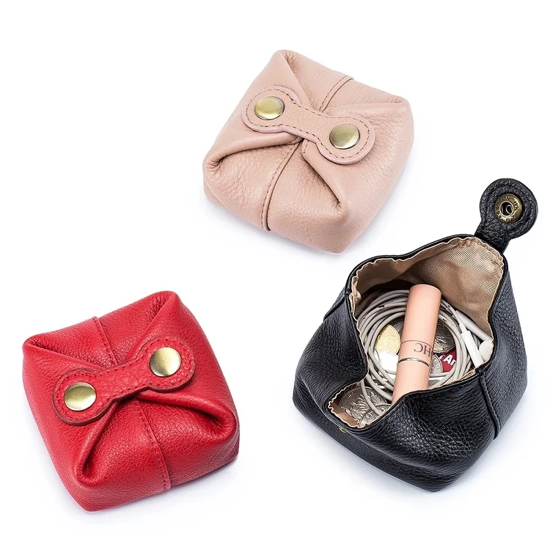 Дамски Домашни чанта, скъпа косметичка за пътуване, преносим органайзер с катарама от естествена кожа, чанта за слушалки, кутия за ключове, червило Изображение 2