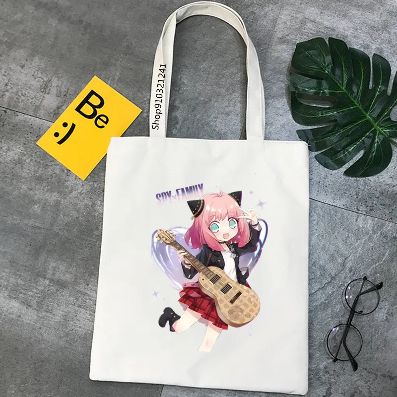 Дамска Чанта-купувач Kawaii Аниме Bag Ени Shopping, Холщовая чанта-купувач Spy x, семейна чанта за момичета, чанта-тоут на рамото си, скъпа Мультяшная женствена чанта Изображение 0