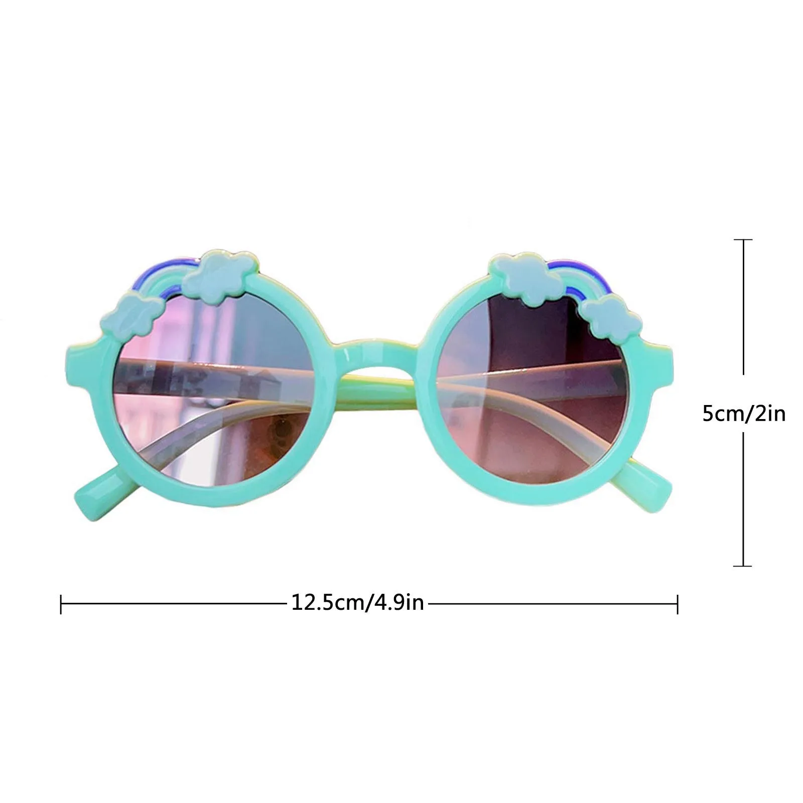 2023 Детски слънчеви очила за момичета и момчета, Модни прекрасни преливащи се цветове очила с защита от uv, Детски улични прекрасни Слънчеви очила Изображение 1