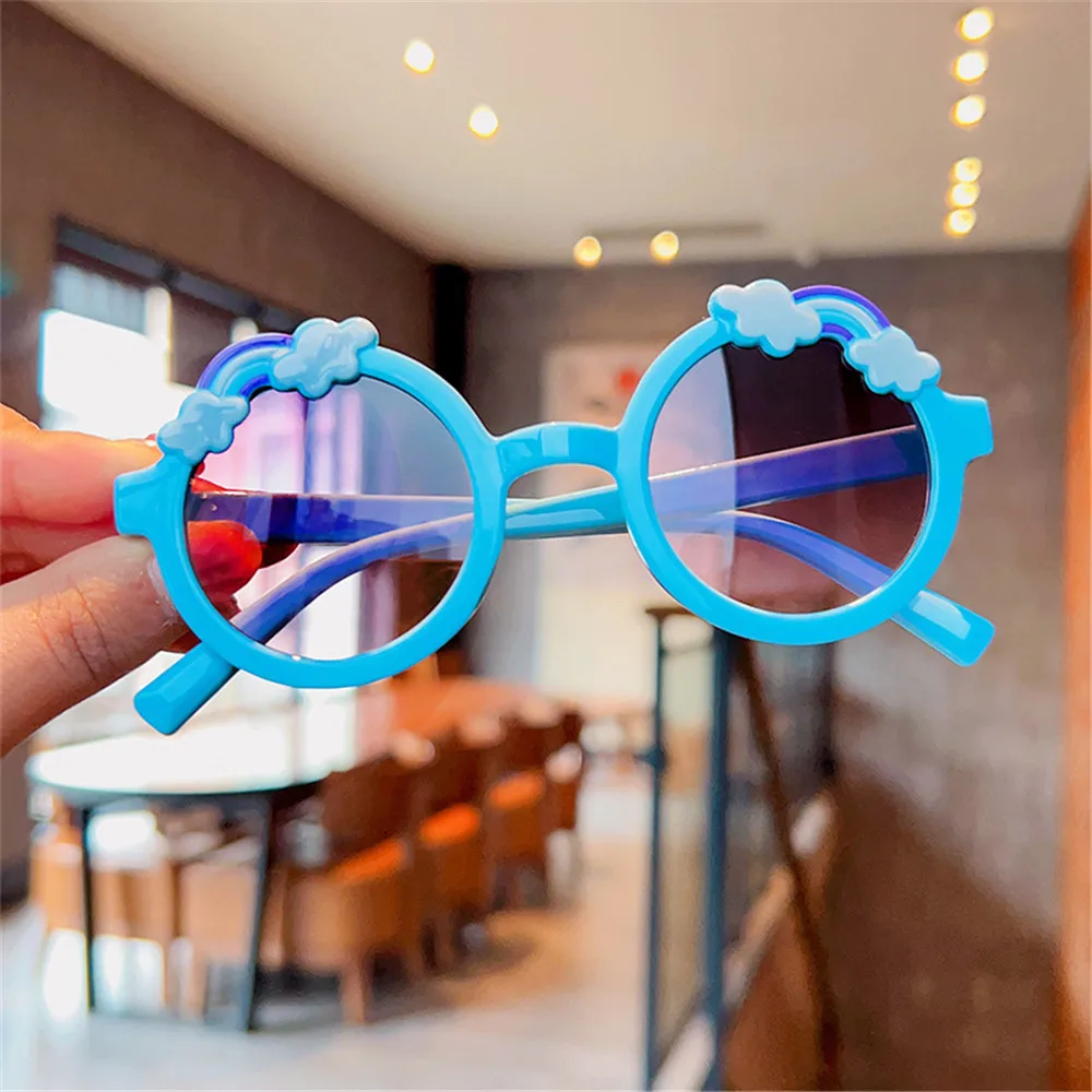 2023 Детски слънчеви очила за момичета и момчета, Модни прекрасни преливащи се цветове очила с защита от uv, Детски улични прекрасни Слънчеви очила Изображение 2
