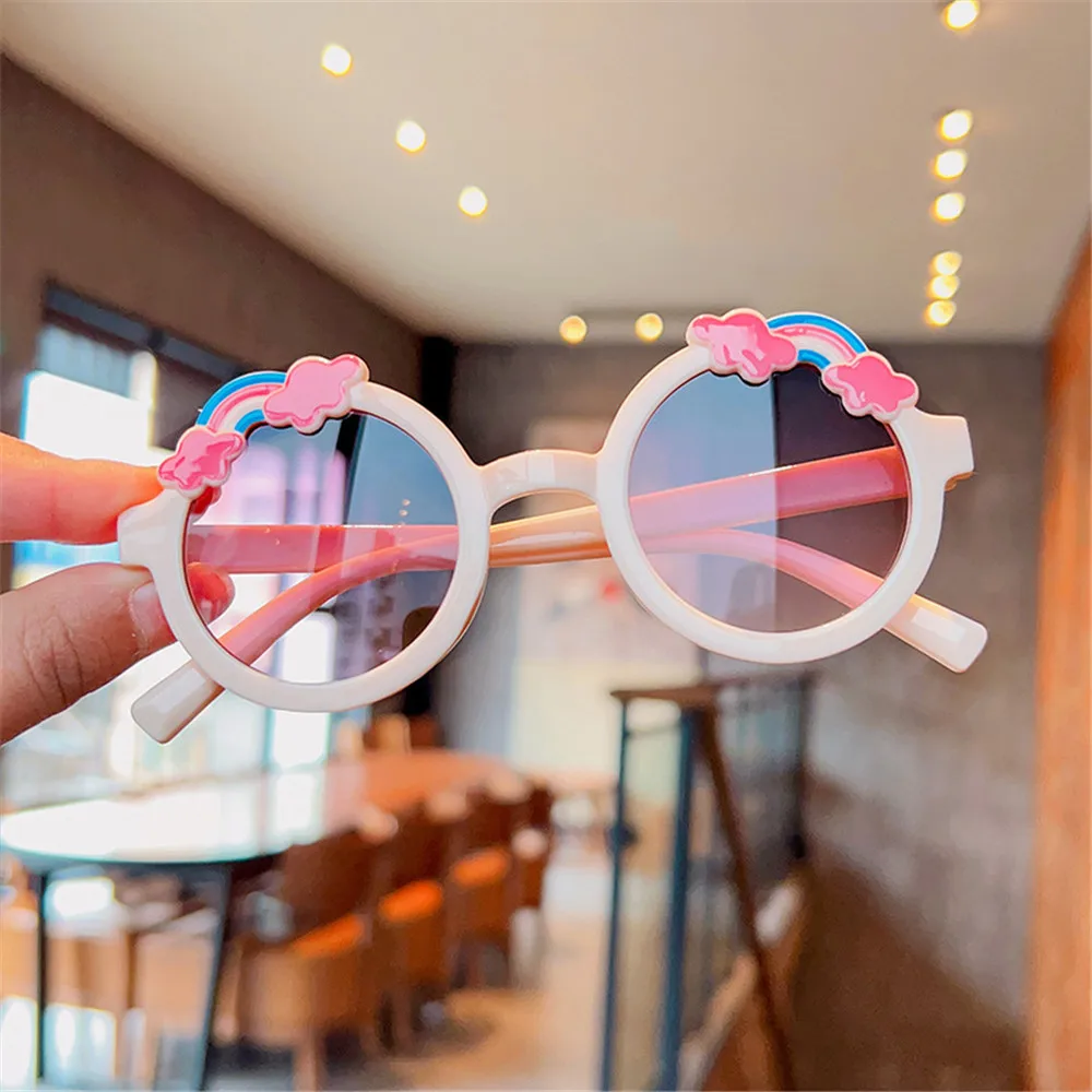 2023 Детски слънчеви очила за момичета и момчета, Модни прекрасни преливащи се цветове очила с защита от uv, Детски улични прекрасни Слънчеви очила Изображение 3