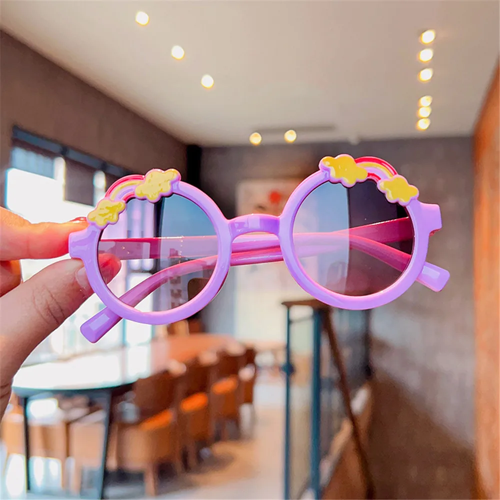 2023 Детски слънчеви очила за момичета и момчета, Модни прекрасни преливащи се цветове очила с защита от uv, Детски улични прекрасни Слънчеви очила Изображение 4