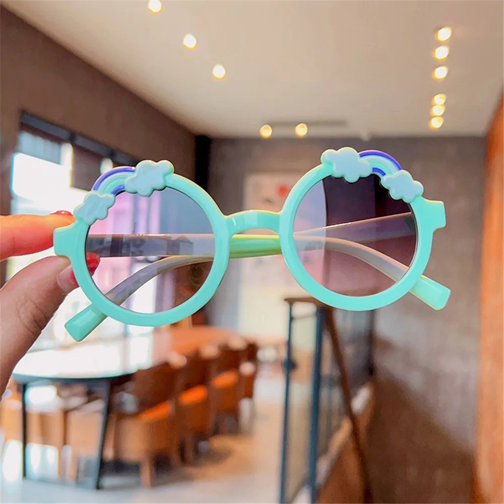 2023 Детски слънчеви очила за момичета и момчета, Модни прекрасни преливащи се цветове очила с защита от uv, Детски улични прекрасни Слънчеви очила Изображение 5