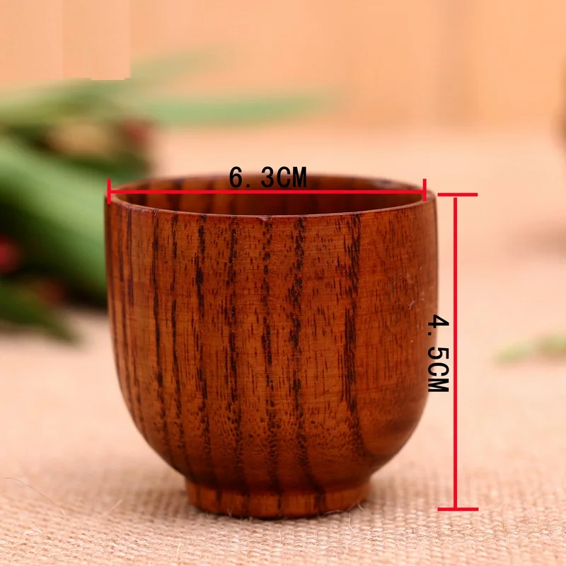 Японската дървена чаена чаша, Дървени чаши чай, една чаена чаша от естествено масивно дърво, кафеена чаша, Винена чаша за пиене на чай, Вино, бира, 100 мл Изображение 5