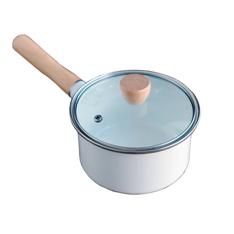 Удебелена эмалевая анти-гореща дръжка, градуированная тенджера за супа, молочник с капак, използването на индукция на нагревателя Изображение 4