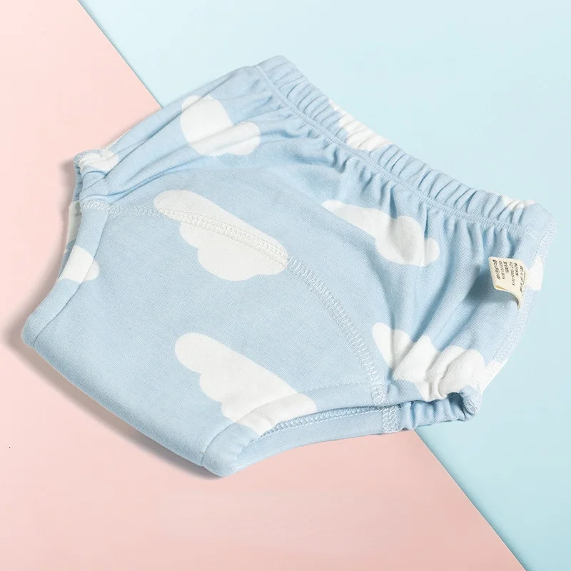 Панталони 2 бр./лот, детски миещи спортни памучни пелени от плат за новородено, летен образователен детски 0-3Y Изображение 2