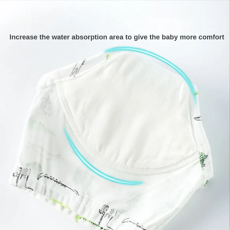 Панталони 2 бр./лот, детски миещи спортни памучни пелени от плат за новородено, летен образователен детски 0-3Y Изображение 5