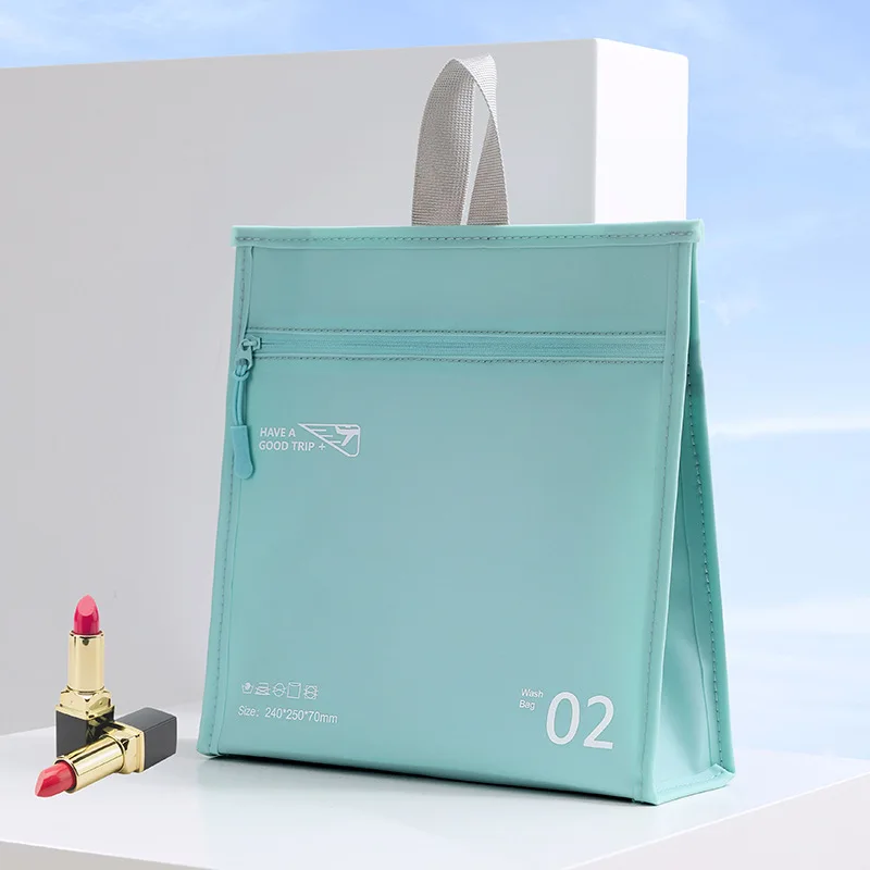 Открийте проста чанта-тоут от PVC желейного цветове, дамски чанти-организаторите, дизайн 2023, Козметика, органайзер за грим, пътна косметичка за жени Изображение 0