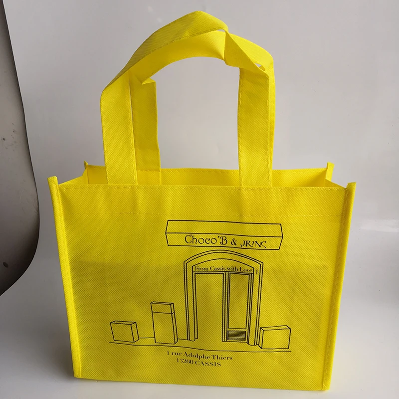 500 бр. Нетъкан пакет, ламиниран полипропилен чанта-тоут, рекламни цветна нетканая чанта-тоут за пазаруване Изображение 1
