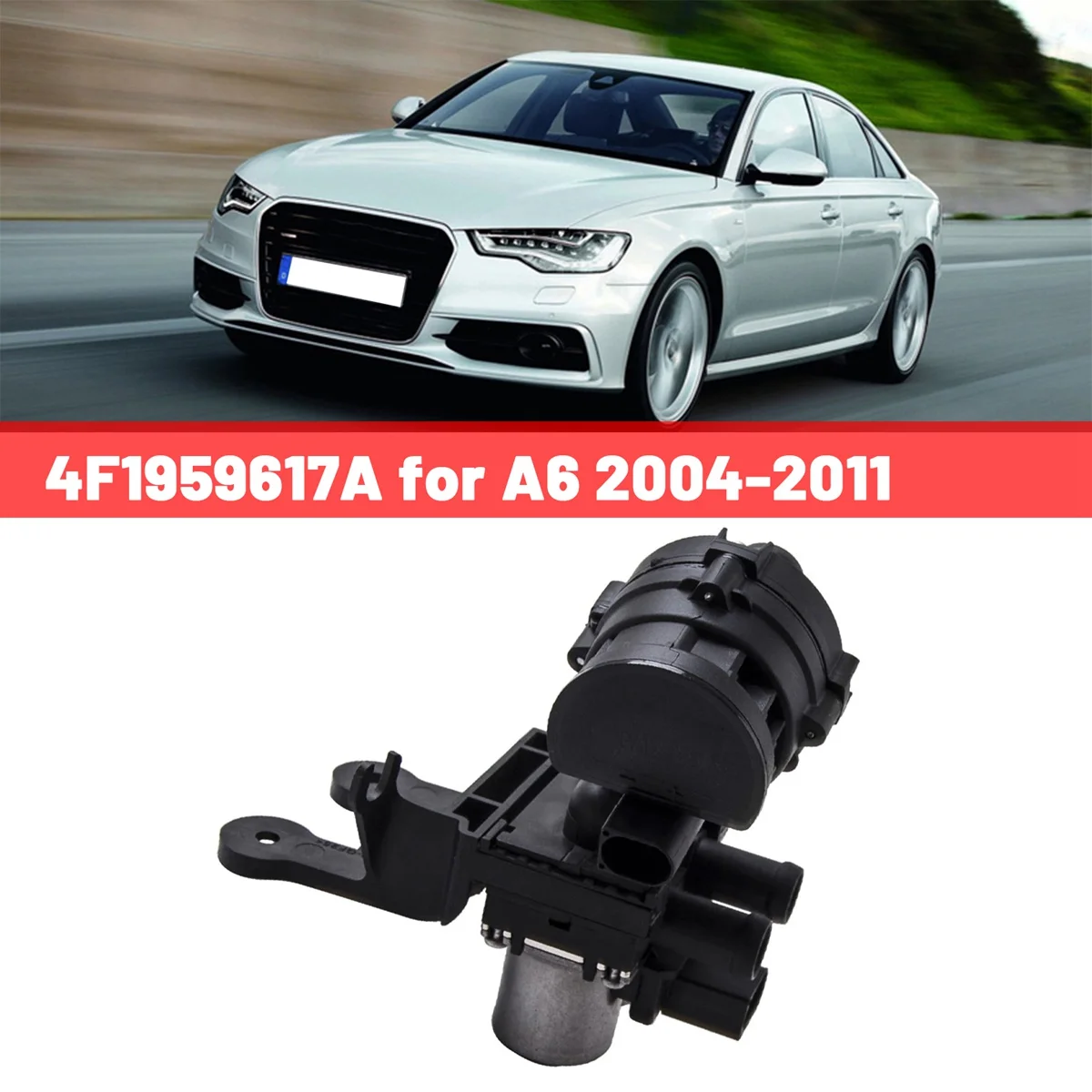 4F1959617A Клапан за регулиране на температурата на водата, клапан за подаване на топъл въздух вентил за подаване на топла вода, авточасти за Audi A6 2004-2011 Изображение 3