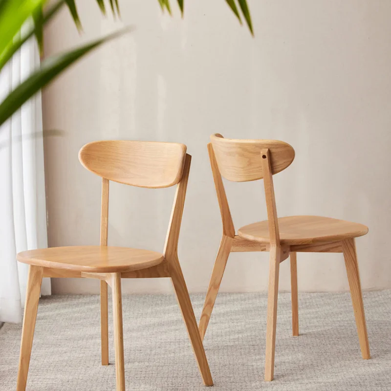 Скандинавски градински стол за хранене Кухненски дървена Минималистичен шезлонг на открито Удобни Дървени шезлонги Salle Manger Мебели За дома Изображение 2
