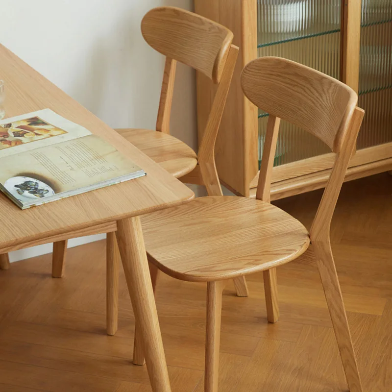 Скандинавски градински стол за хранене Кухненски дървена Минималистичен шезлонг на открито Удобни Дървени шезлонги Salle Manger Мебели За дома Изображение 3