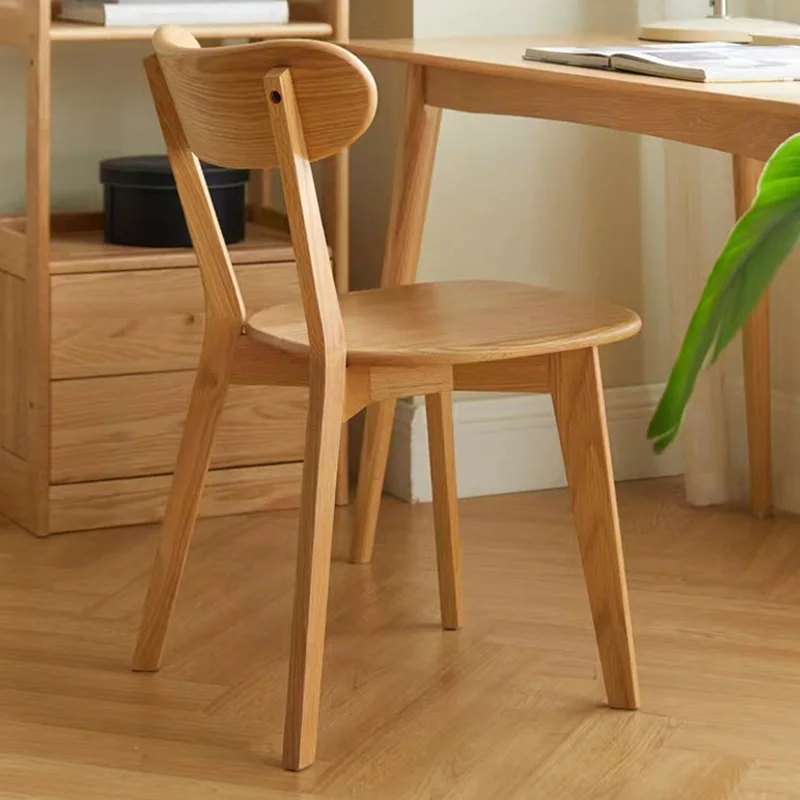 Скандинавски градински стол за хранене Кухненски дървена Минималистичен шезлонг на открито Удобни Дървени шезлонги Salle Manger Мебели За дома Изображение 4