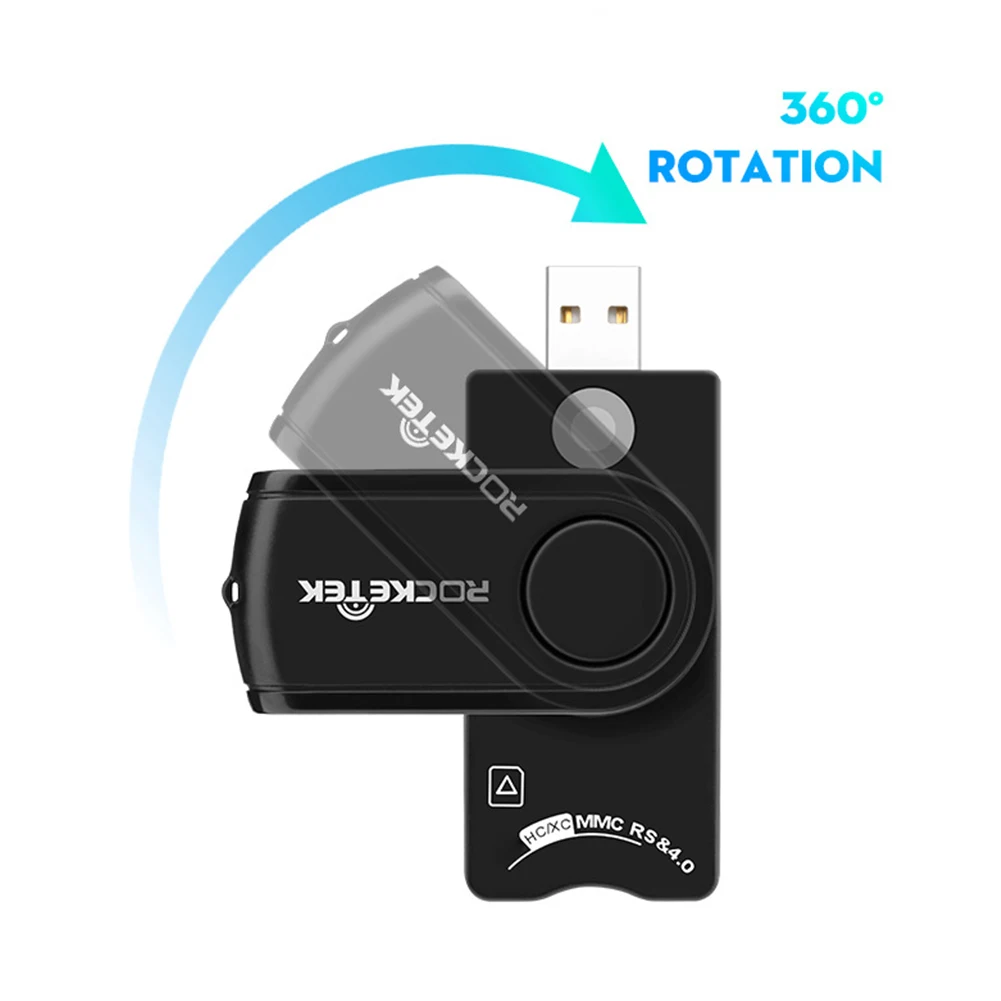 Rocketek CR310 USB 2.0 Smart Card Reader External Адаптер За Четене СИМ-Карти Памет Изображение 1