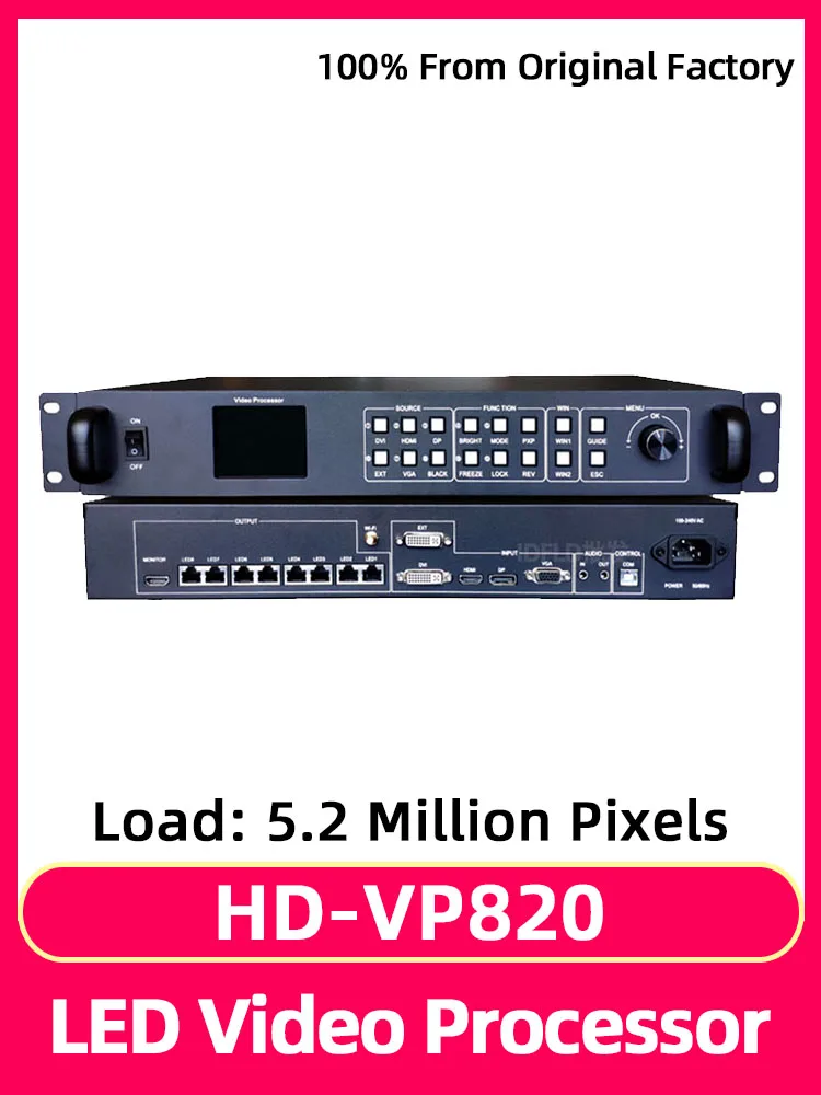 Пълноцветният светодиоден дисплей-HD VP820, видеопроцессор, 2-в-1, синхронно системен контролер, USB възпроизвеждане Изображение 0