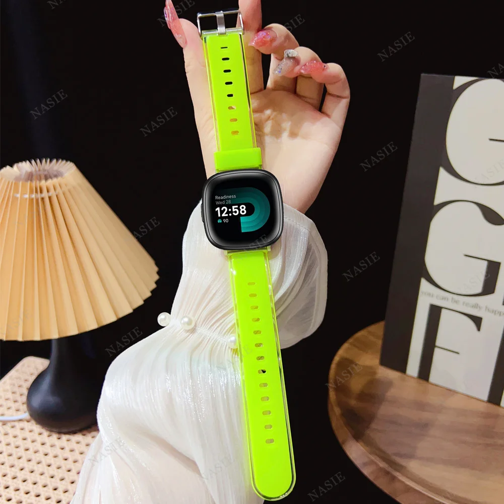 Каишка за часовник Fitbit Versa 4 3 Sense, Скъпа Мек Силиконов Ремък За Гривната Fitbit Versa 2 1 Lite, Аксесоари За Гривни Изображение 2