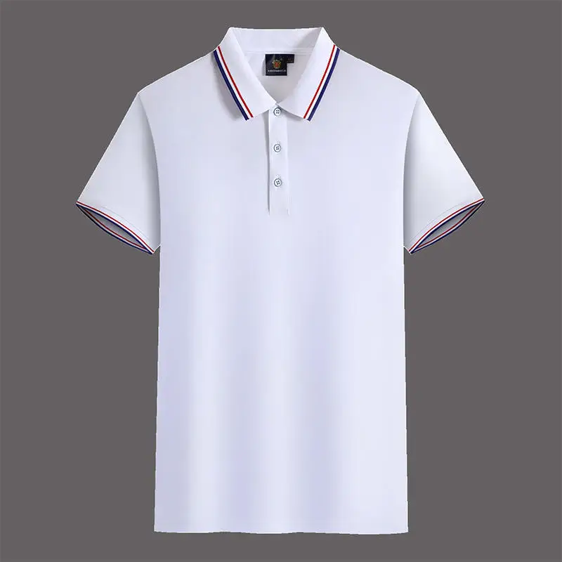 Нов модерен дизайн, унисекс, риза с къси ръкави от мерсеризованного памук с къс ръкав и ревери, ежедневни тениска, спортно облекло Изображение 0