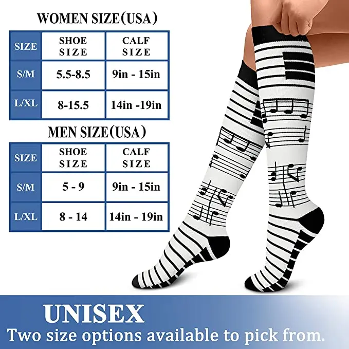 Компресия чорапи, чорапогащи, най-Добрите спортни чорапи за медицински сестри с медицинския отеке, диабет, Разширени вени, търговия на Едро и продажба на чорапи за мъжете и Жените Изображение 5