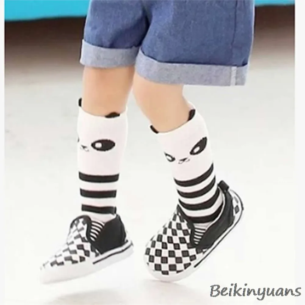 Чорапи за бебета момчета и момичета, прекрасни памучни чорапи до коляното за момичета, топли есенни детски чорапи до коляното, пролет-есен облекло Изображение 2