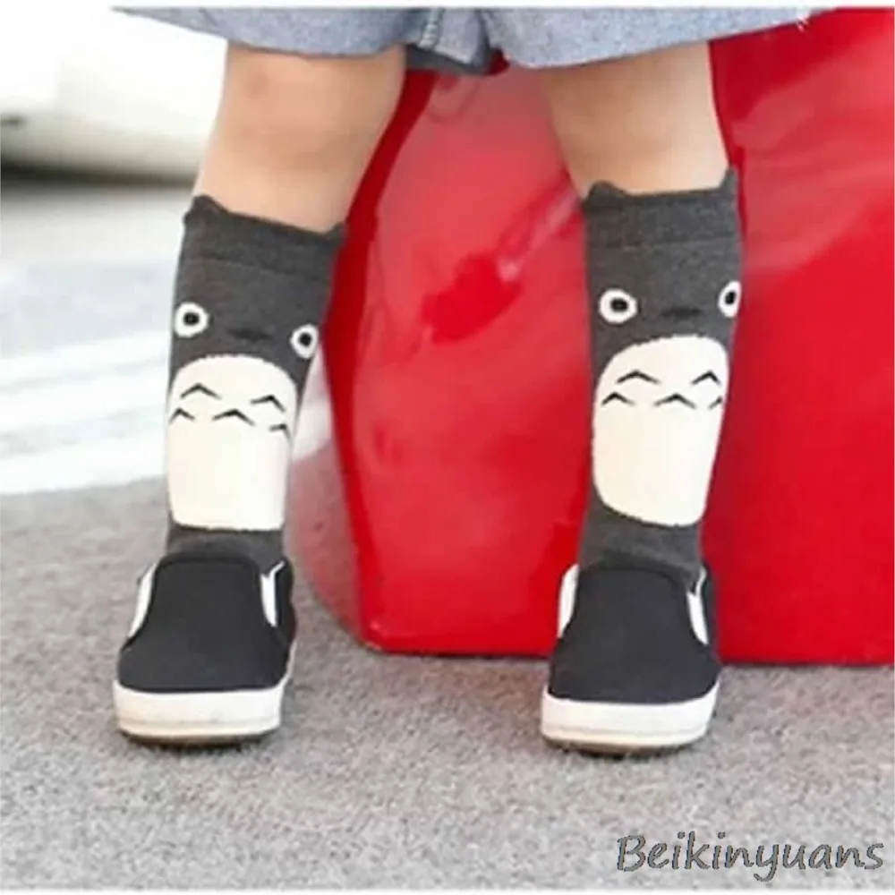 Чорапи за бебета момчета и момичета, прекрасни памучни чорапи до коляното за момичета, топли есенни детски чорапи до коляното, пролет-есен облекло Изображение 3