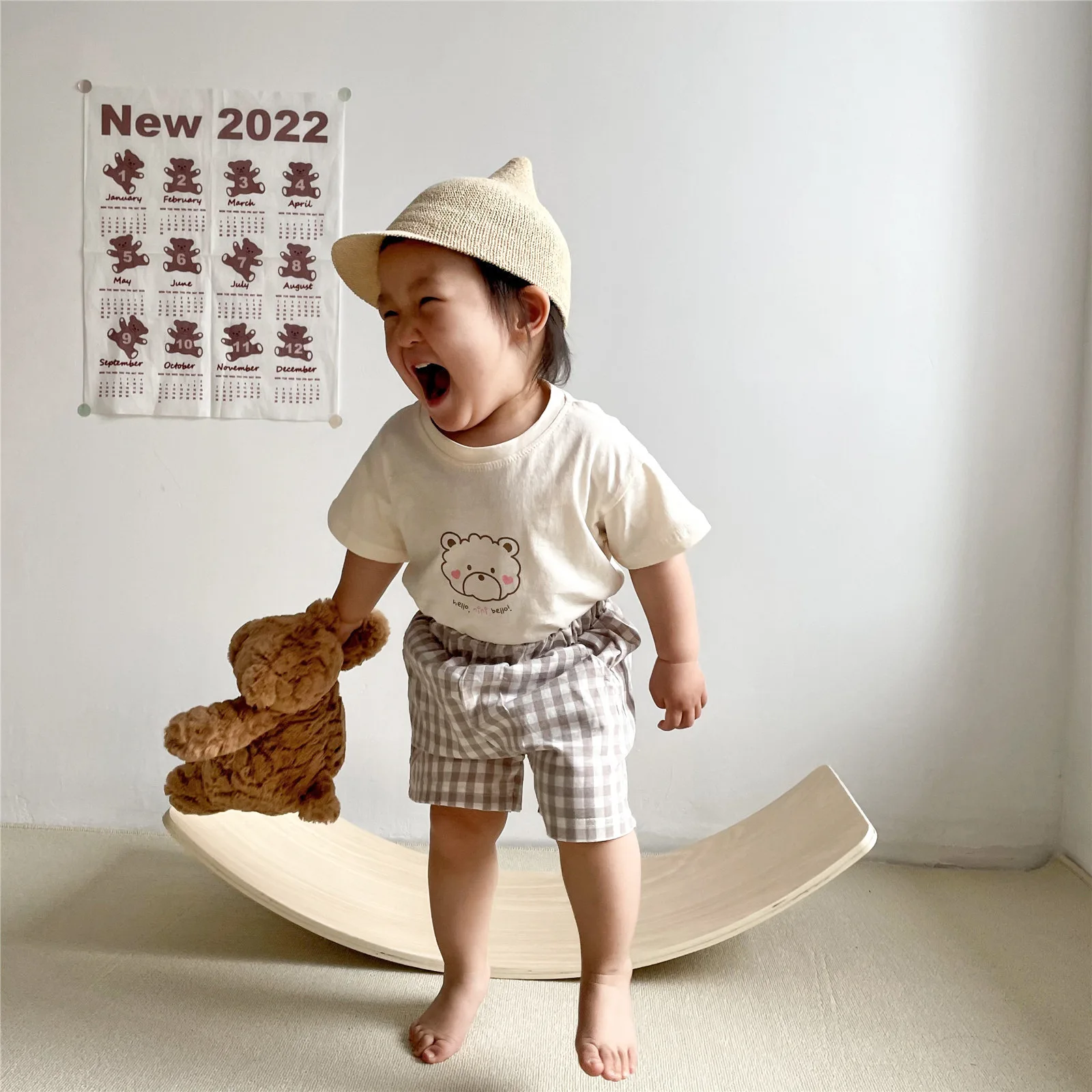 2023 Комплект дрехи за новородени, 2 броя, блузи, шорти, летен комплект дрехи за малките момичета Изображение 2