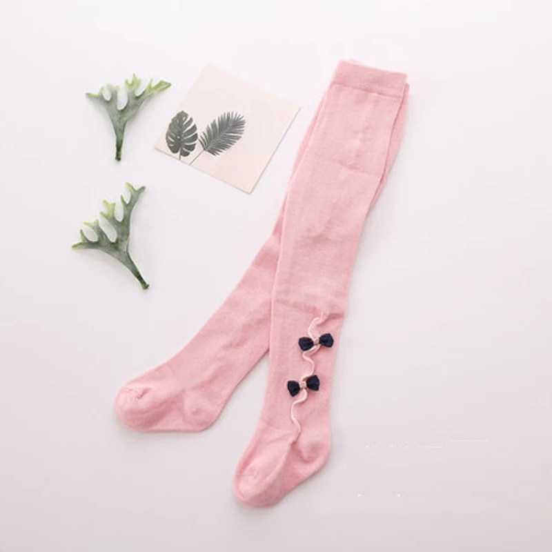 Чорапи за малки момичета, зимни топли възли чорапи принцеса, памучни чорапогащи с бантиком, детски чорапи носочные изделия от 0 до 3 години, Pantyhouse Изображение 3