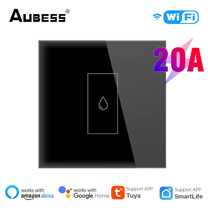 Aubess 20A WiFi Ключ бойлер 4400 W Бойлер ЕС Таймер за гласово управление Работи с приложение на Google Home Алекса Sasha Smart Life Изображение 0