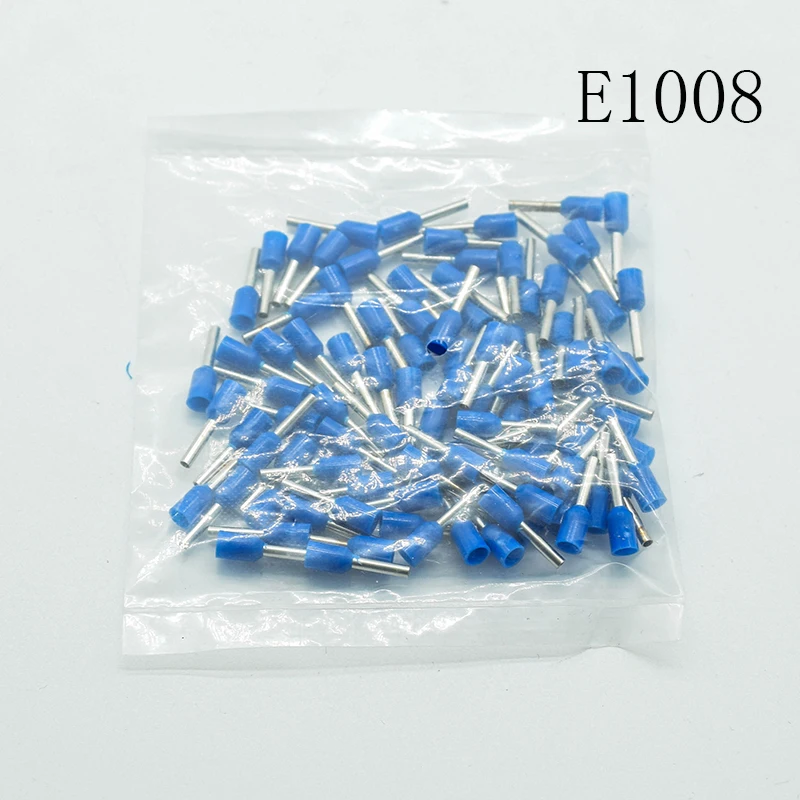 E1008, изолационни тръби, изолирани клеми, Кабелен конектор 1 ММ2, изолиращ запресоване клеммный конектор 100 бр./опаковане. Изображение 3