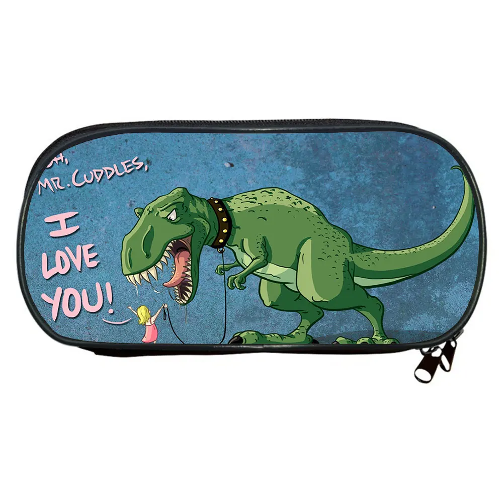 Козметични чанти с динозавром-чудовище, Чанти за моливи за момчета и момичета, молив случай T. Rex, детски училищно дело, стационарната чанта, детски подарък Изображение 3