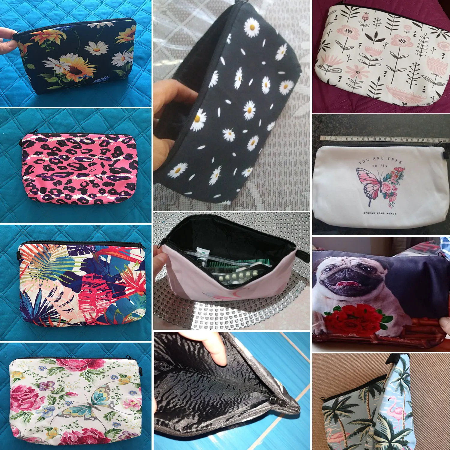 Потребителски практически чанта за съхранение на кучета, дамски градинска и плажна косметичка, чанта-органайзер, Чанта за съхранение, подарък чанта за момичета, чанта за лак за нокти Изображение 3