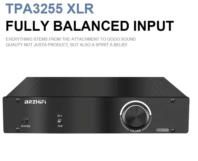 Усилвател на звука BRZHIFI Audio TPA3255 XLR С Напълно балансиран вход и изход 300 W * 2 Аудиофильский цифров усилвател Hi-Fi Стерео Усилвател Изображение 0